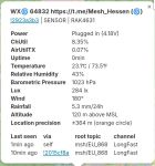 Sensoranzeige in der meshmap.net
